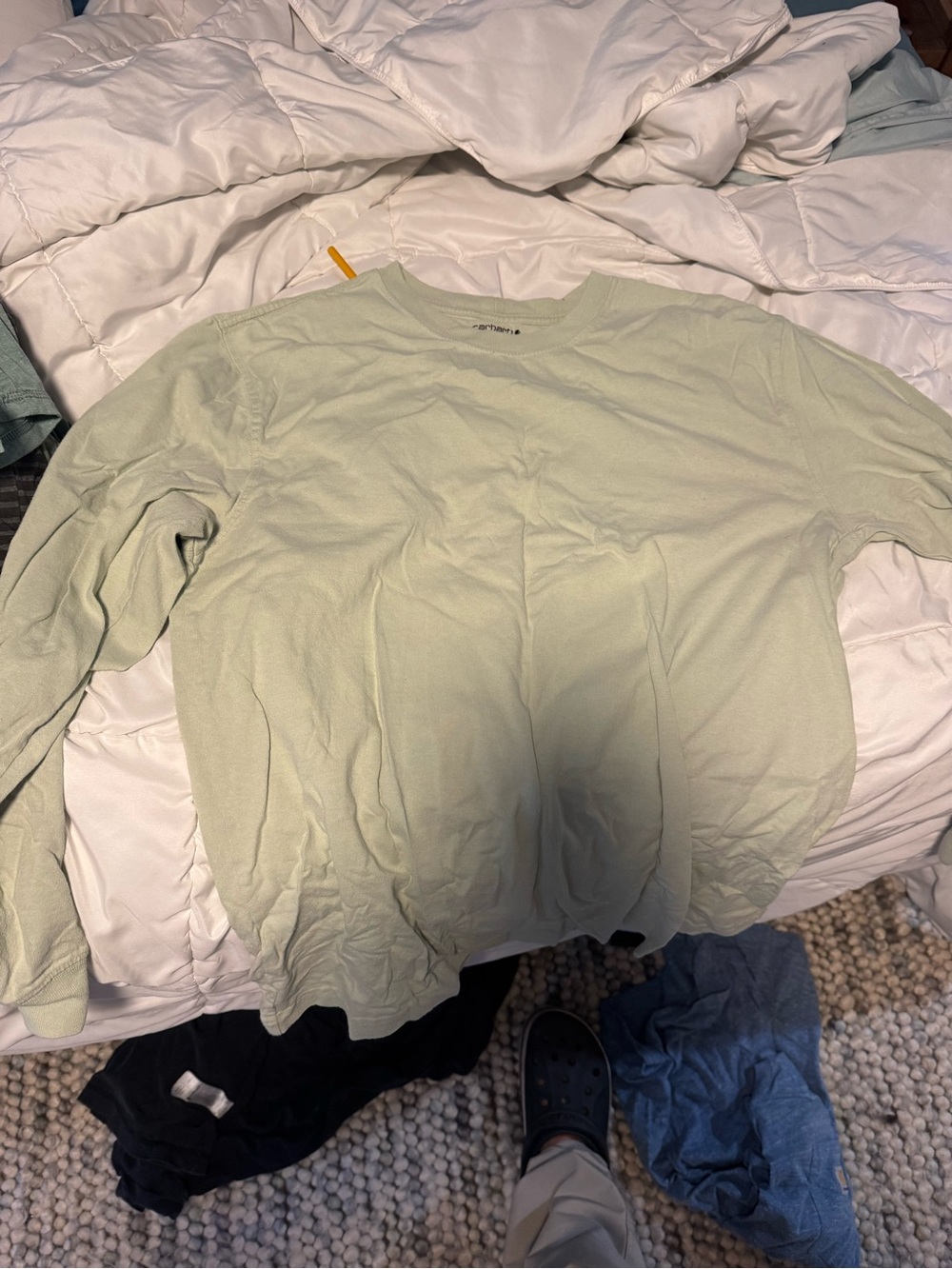 Carhartt Light Sage Crewneck Long Sleeve Shirt